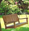 Teak Swing - Solid Teak Swing with Ropes - Patio and Garden Furniture