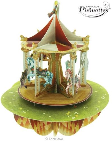 3D Pirouettes - Carousel - Greeting Card
