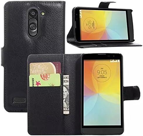 Hicos Premium PU Protective Leather Case for LG D335 L BELLO L80-black