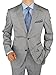Bianco B Men's Suit Two Button 2-Piece Modern Fit Suit Gray Jacket & Trousers
