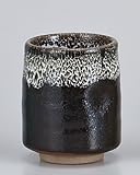 ゆず黒 黒流し湯呑 【長湯呑】