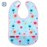 クーシーズ/Kushies ウォータープルーフ タフタ ビブ [Kushiesbib] (8.ブルーフラワー)