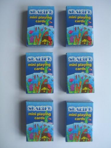 6 Packs of SEALIFE Mini Playing Cards {Party/Loot Bag Toys}