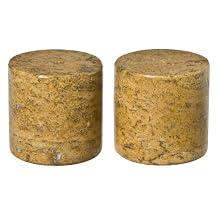 Marble Salt and Pepper Shakers - Dark Travertine
