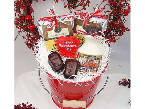 Breakfast for Two Valentines Gift Bucket