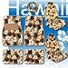 - 	 11pc Hawaiian Print Car Mats Seat Steering Wheel Cover Set