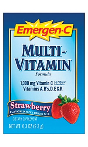 Emergen-C Multi-Vitamin Fizzy Drink Mix, 1000 mg, Strawberry, 0.3 Ounce Packets (Pack of... by Emer'gen-C