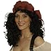 Piratin Tuch mit Locken schwarz