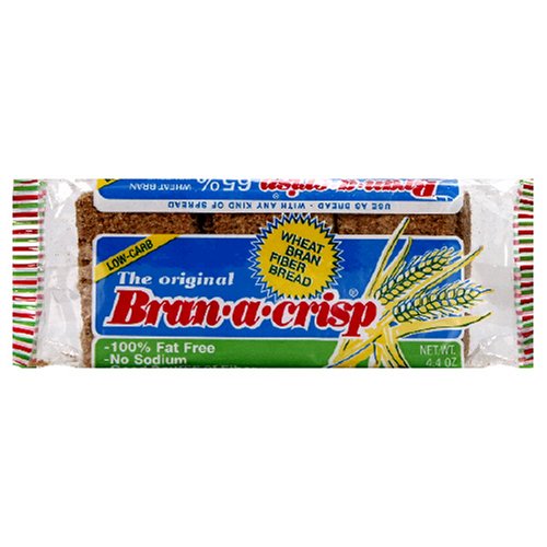 Branacrisp Wheat Bran Fiber Bread, 4.4-Ounce Package (Pack of 10) by Branacrisps