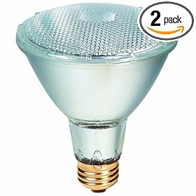 Feit Electric 75PAR30/L/QFL/MP/2 75-Watt Par 30 Halogen Reflector Long Neck Flood Light, Clear, 2 Pack