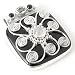  : STERLING SILVER OBSIDIAN MULTI GEM PENDANT W CHAIN