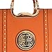 Dasein Faux Buffalo Leather Studded Expandable Hinge Handle Satchel, Shoulder Bag, Handbag, Tablet Bag, iPad Bag
