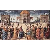 Pietro Perugino (Frescoes in the Sistine Chapel, scene: Christ gives Peter the keys to the kingdom of heaven) Art Poster Print - 13x19