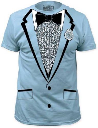 Impact Originals Retro Prom Blue Tux T-shirt