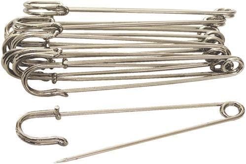 ET Heavy Duty Safety Pins-Stainless Steel Safety Pins for Blankets/Skirts/Kilts/Crafts Metal Large 3 Inch in Bulk (4 PCS(Silver))