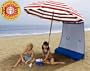 ezShade BLUE - SPF 100 BLOCKS reflected UVA/UVB rays & DOUBLES your SHADE. INSTANTLY ATTACHES to ANY nylon/poly umbrella - Weighs 9 OZ (also Green & Red - search ezShade)