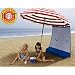 ezShade BLUE - SPF 100 BLOCKS reflected UVA/UVB rays & DOUBLES your SHADE. INSTANTLY ATTACHES to ANY nylon/poly umbrella - Weighs 9 OZ (also Green & Red - search ezShade)