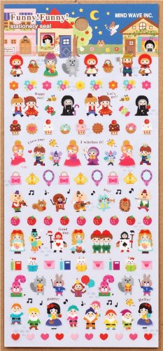 Imagen 3 de cute tiny fairy tale stickers from Japan Snow White witch