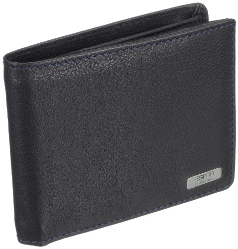 ESPRIT Collection Bailey B47480, Herren Portemonnaie, schwarz, (black 001), 9,5X12