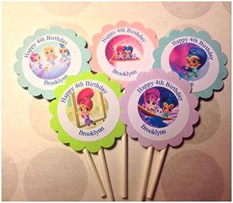 Shimmer and Shine Customized Cupcake Toppers 12 Count MOst Watched