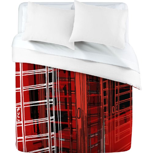 DENY Designs Aimee St Hill Phone Box Duvet Cover, Queen
