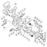 シマノ(SHIMANO) パワーエアロ GT-6000 パーツ:ドラグツマミ抜ケ止メバネ座金(部品NO95) 00461