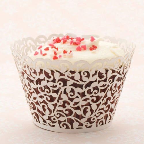 120pcsx Filigree Lace Cup Cake Cupcake Wrappers Wraps Liners Wedding Party TM#