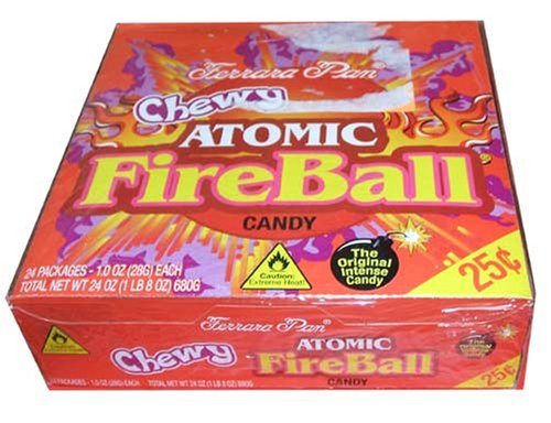 Ferrara Pan Chewy Atomic Fireball Candy 24 Cout Box by Ferrara Pan