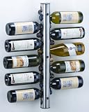 Wall Mounted Stainless Steel Wine Rack 12 Bottles