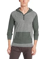 Threads 4 Thought Men's Y Neck Thermal Henley Hoodie