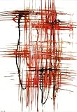 IMAGE OF 'Black & Red Intensive Modern Abstract 6472.062609', Original Painting, Home Decor Artwork