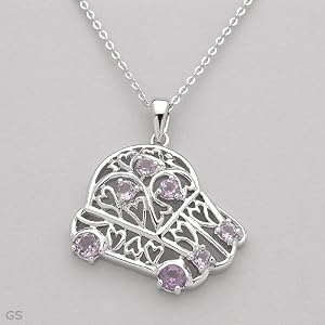 Necklace With 0.95ctw Genuine Amethysts Well Made in 925 Sterling silver. Total item weight 7.0g Length 16in