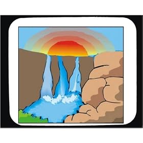 Mouse Pad with cascade, stream, waterfalls, Columbia, South America, river, sunset by SHOPZEUS