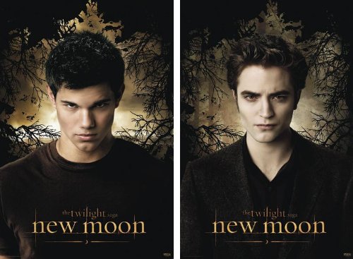 Lot of 2 Twilight New Moon Posters Movie (Edward vs. Jacob) Posters Prints - 24