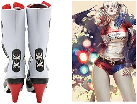 Batman-DC-Comics-Suicide-Squad-Harley-Quinn-Cosplay-Boots-Costume (US10=EUR41=25.5CM)