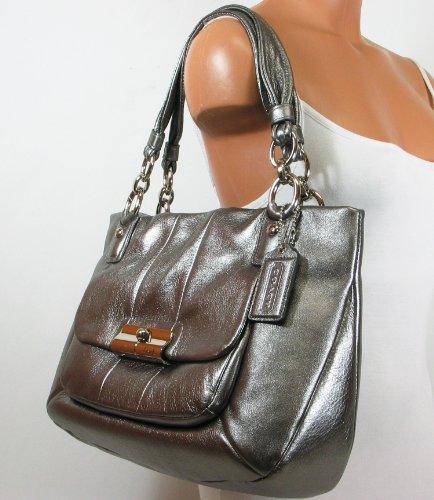 Authentic Coach Kristin Leather East West Zip 