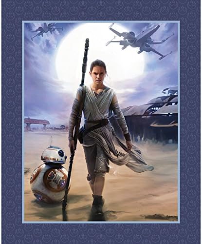 Star Wars Rey Rebellion Fabric Quilt Panel 35" x 44"