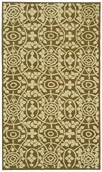 2'6" x 4'3" Rectangular Oscar Isberian Rugs Area Rug Garden Row Color Hand Hooked China "Martha Stewart Collection" Bloomery Design