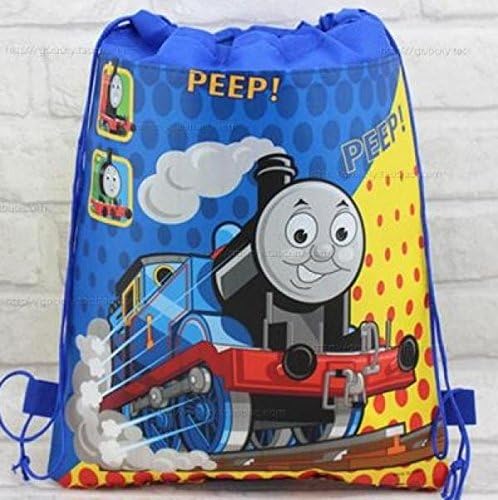 1Pcs Thomas Train Non-woven Cartoon Drawstring Backpacks Shopping Bags Kids Children Party Gifts