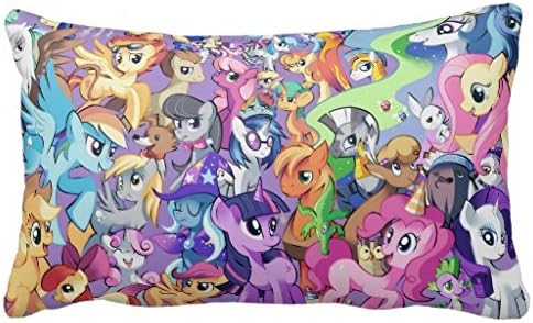 Reasonwe Custom My Little Pony (41) Throw Square Pillow Case 20x30 Inches for put in Car Seat, Patio, Bedroom, Couch, Sofa