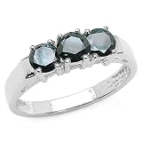 1.00 Carat Genuine Blue Diamond 14K White Gold Ring