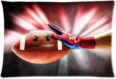 Vintage cool Football soccer ball art Throw Zippered Pillow Cases Standard Size 20x30 inch (one side)