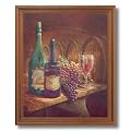 Grapes Wine Kitchen Tuscan Contemporary Picture Oak Framed Art Print