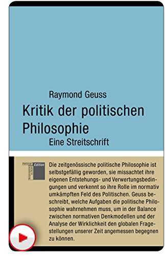 Kritik der politischen Philosophie: Eine Streitschrift (kleine reihe) (German Edition)