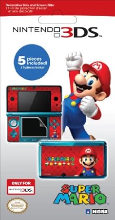 Nintendo 3DS - Bildschirm-Schutzfolie + Super Mario Motiv