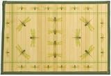 Laser Printed Split Bamboo Dragonfly Placemat 18" x 12" Set / 6
