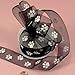 Black Sheer Paw Prints Ribbon, 1-1/2