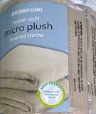 Biddeford Blankets, LLC Tan Heated Fleece Throw 50x62 51mzfqPBEPL. SL160 Biddeford Blankets, LLC Tan Heated Fleece Throw 50x62