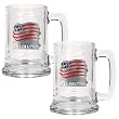 New England Revolution Mls 2Pc 15Oz Glass Tankard Set - Primary Team Logo