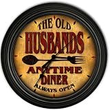 Husbands 's Family Diner Black Cascading Pub Style Wall Clock